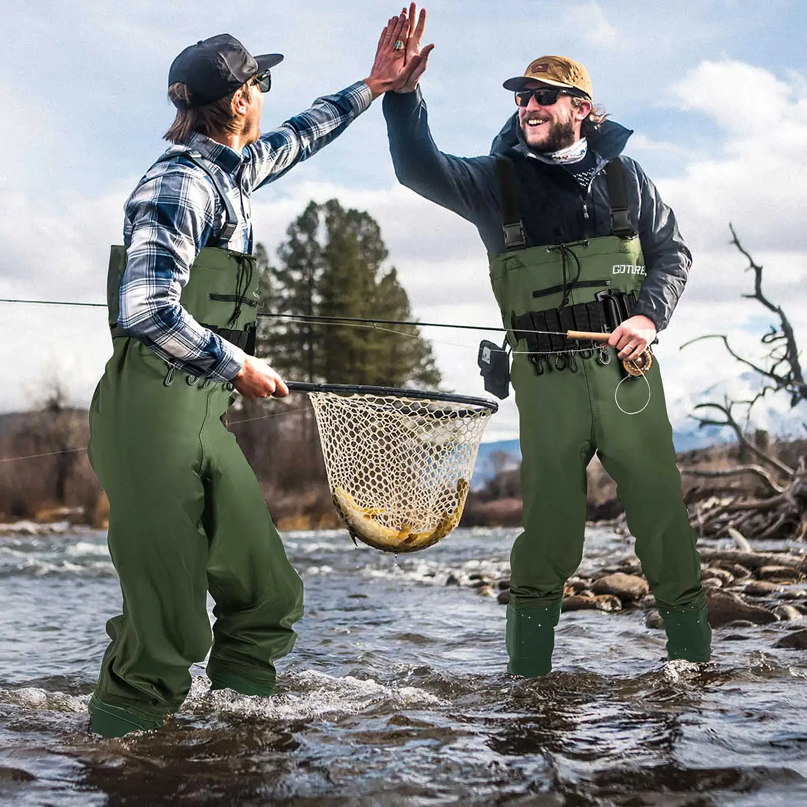 Fishing Waders - Goture Waterproof Fly Fishing Waist Waders