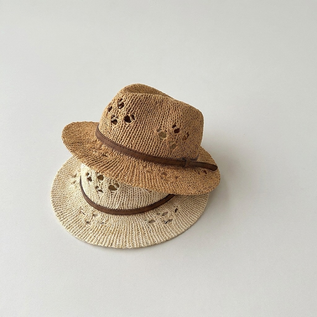 Fishing Hat - MILANCEL Summer Kids Straw Hat 48-51CM