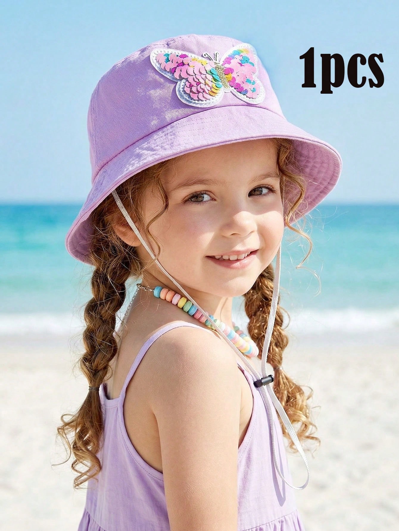 1pcs 3-8Y Girls Sequined Butte - Fishing Hat reseña y precio