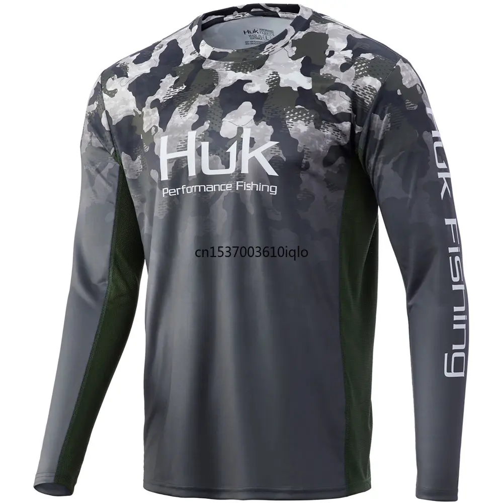 HUK Man's Long Sleeve Fishing  - Fishing Shirt Uv Protection reseña y precio
