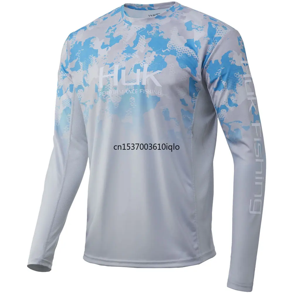 HUK Man's Long Sleeve Fishing  - Fishing Shirt Uv Protection reseña y precio