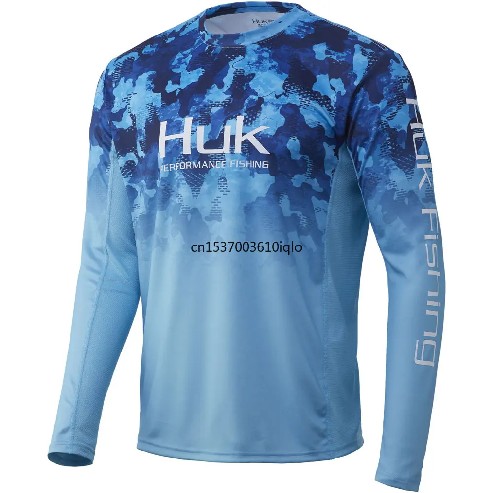 HUK Man's Long Sleeve Fishing  - Fishing Shirt Uv Protection reseña y precio