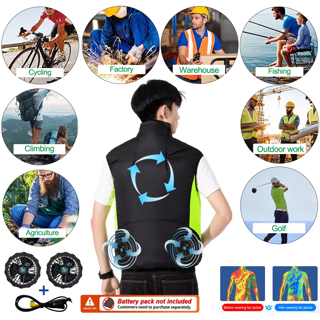 Summer Breathable Wearable Coo - Fishing Vest reseña y precio