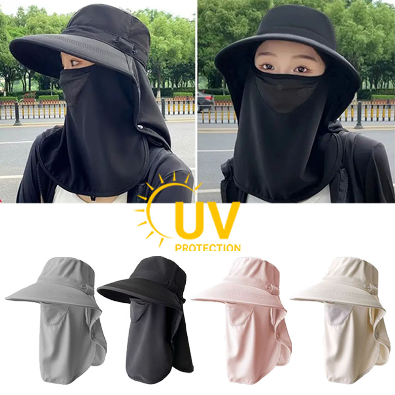 Full Coverage Sun Hat with Fac - Fishing Mask Sun Protection reseña y precio