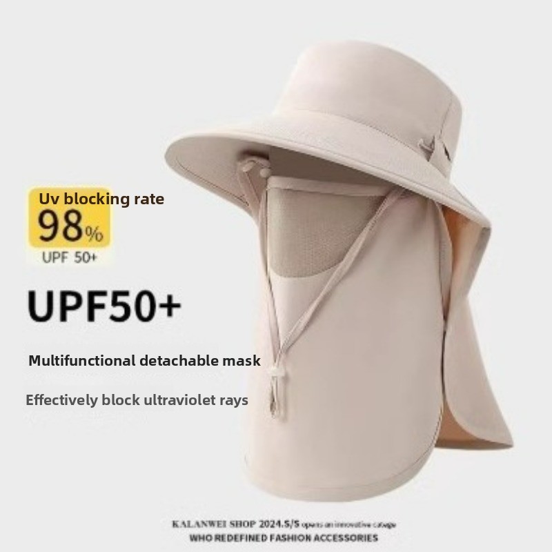 Full Coverage Sun Hat with Fac - Fishing Mask Sun Protection reseña y precio