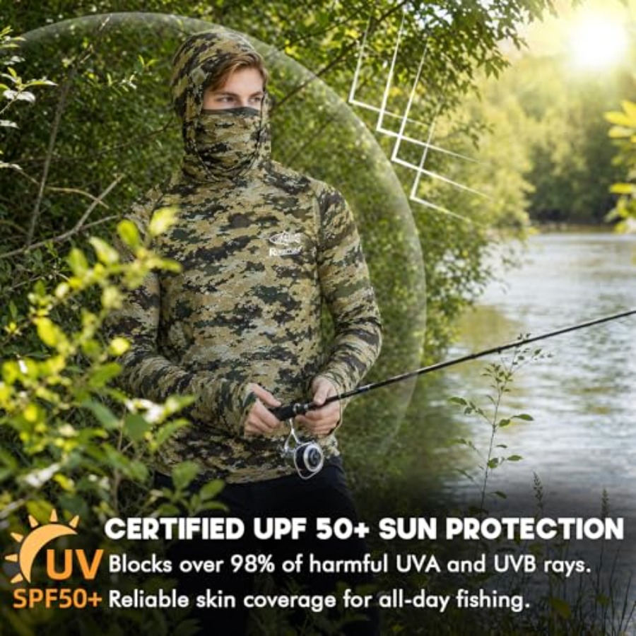 UPF 50+ Fishing Hoodie with Ne - Fishing Hoodie reseña y precio