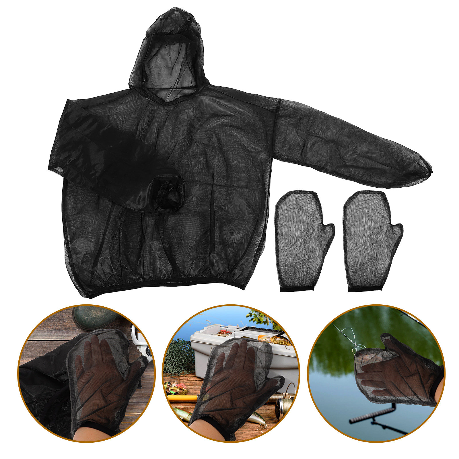 1Set Anti Insect Mesh Suit Ful - Fishing Gloves reseña y precio