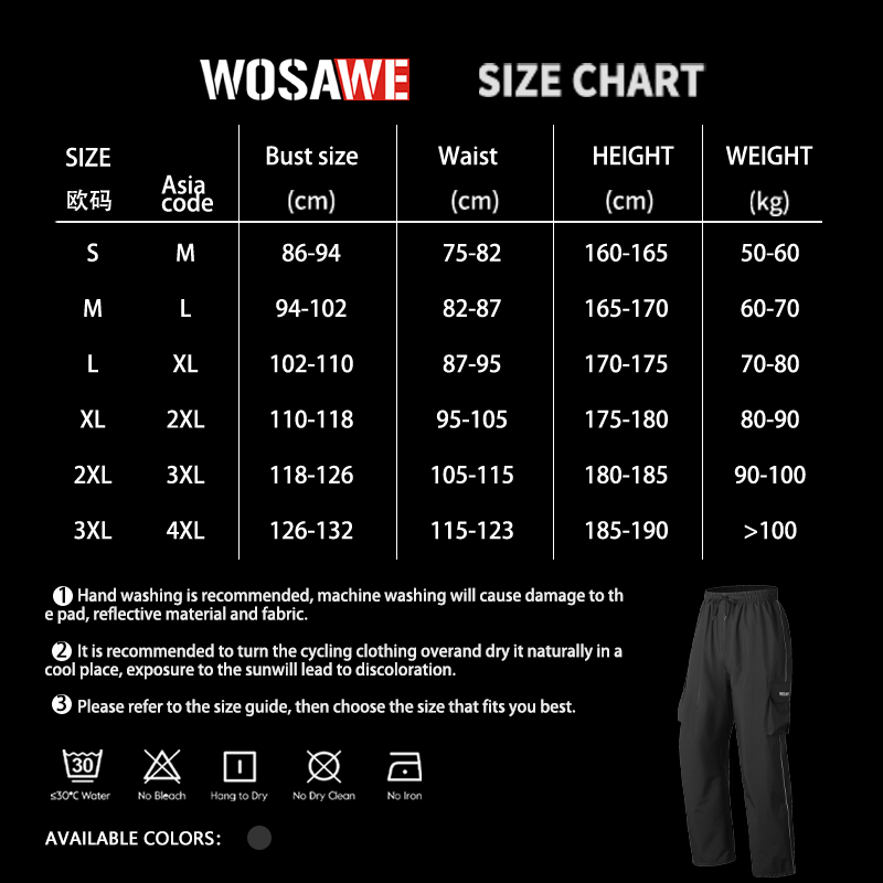 WOSAWE Motorcycle Rain Pants R - Fishing Pants Waterproof reseña y precio