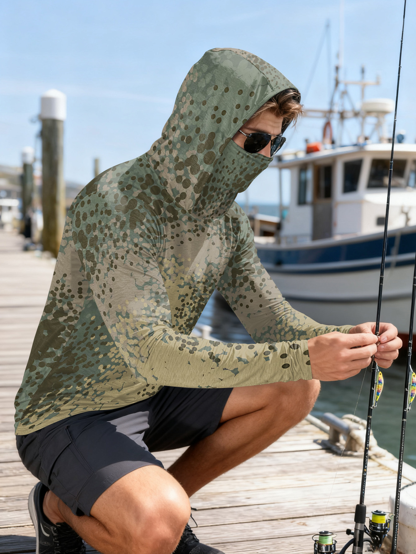 Men's Fishing Hooded Long-Slee - Fishing Hoodie reseña y precio