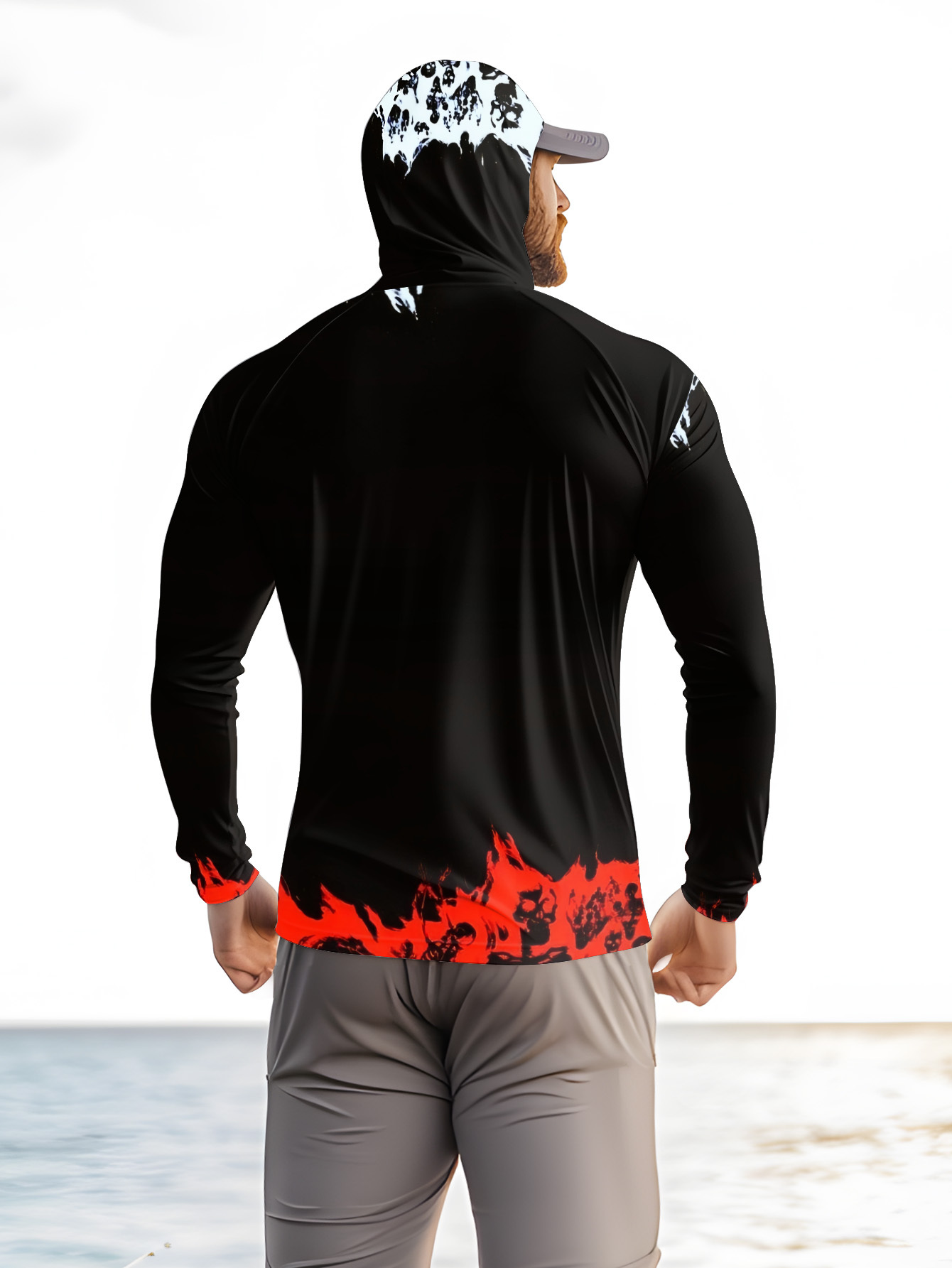 Men Hood Fishing Shirt long sl - Fishing Shirt Uv Protection reseña y precio