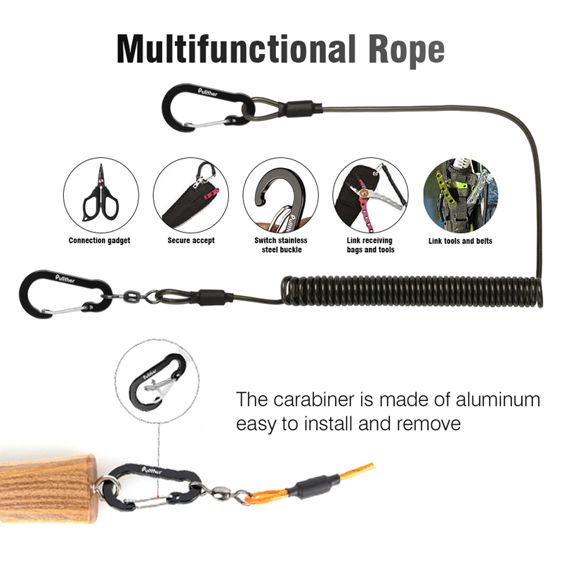 fishing tools Coiled Lanyards  - Fishing Belt reseña y precio