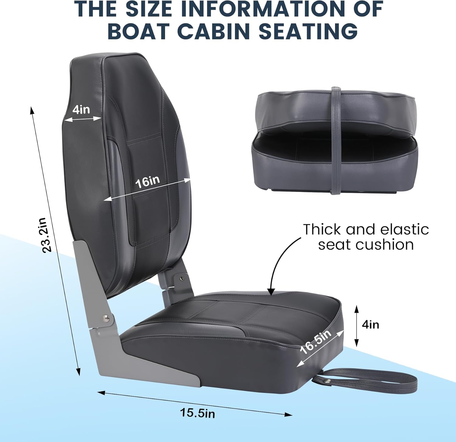 2 Pack Folding Boat Seats, Hig - Fishing Backpack reseña y precio