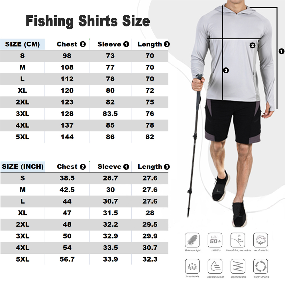 Fishing Shirts Upf 50+ Hoodie  - Fishing Shirt Uv Protection reseña y precio