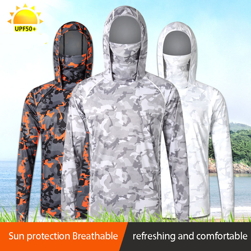 Camouflage Fishing T-shirt wit - Fishing Shirt Uv Protection reseña y precio
