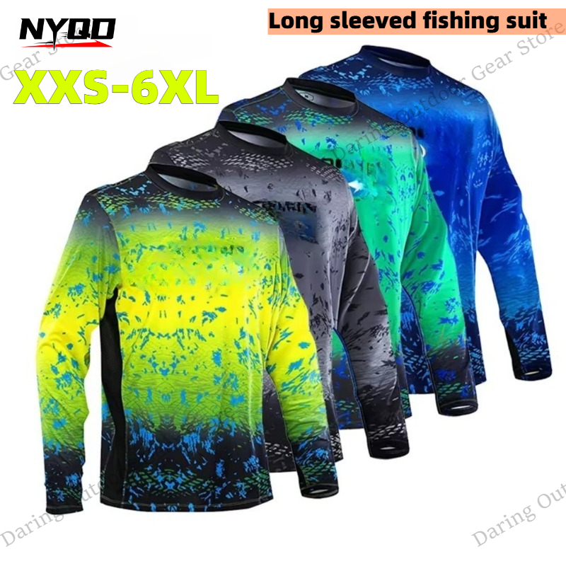 Men's Long Sleeve UPF 50+ Fish - Fishing Shirt Uv Protection reseña y precio
