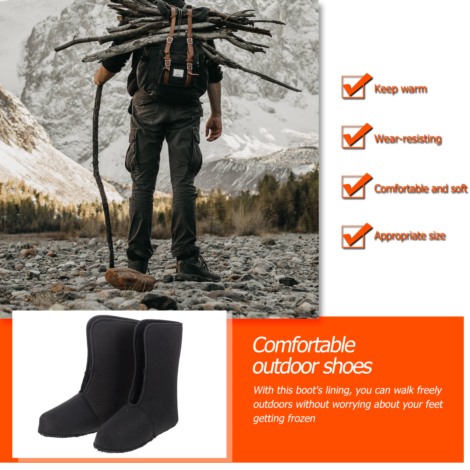 1 Pair Hunting Shoes Lining Wa - Fishing Boots reseña y precio