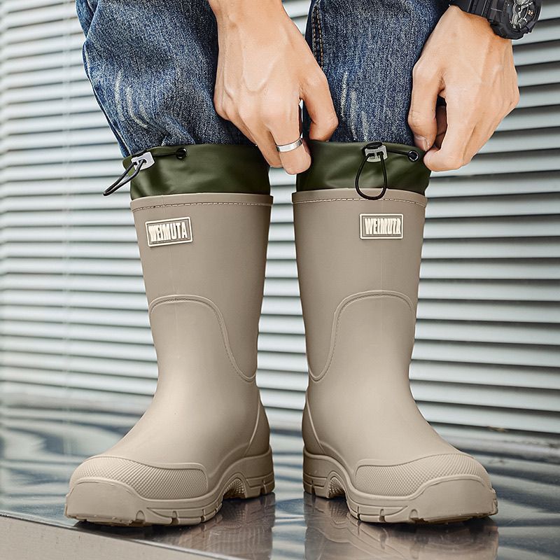 Unisex Rain Boots Fashion Mid- - Fishing Boots reseña y precio