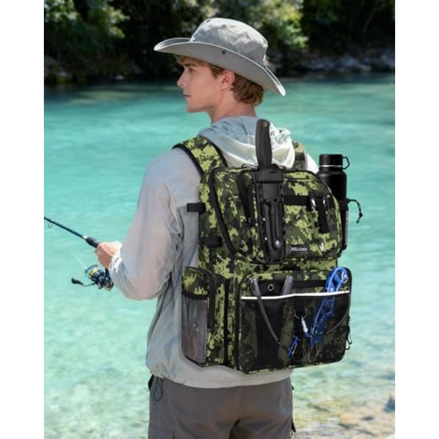 Fishing Backpack with Rod Hold - Fishing Backpack reseña y precio
