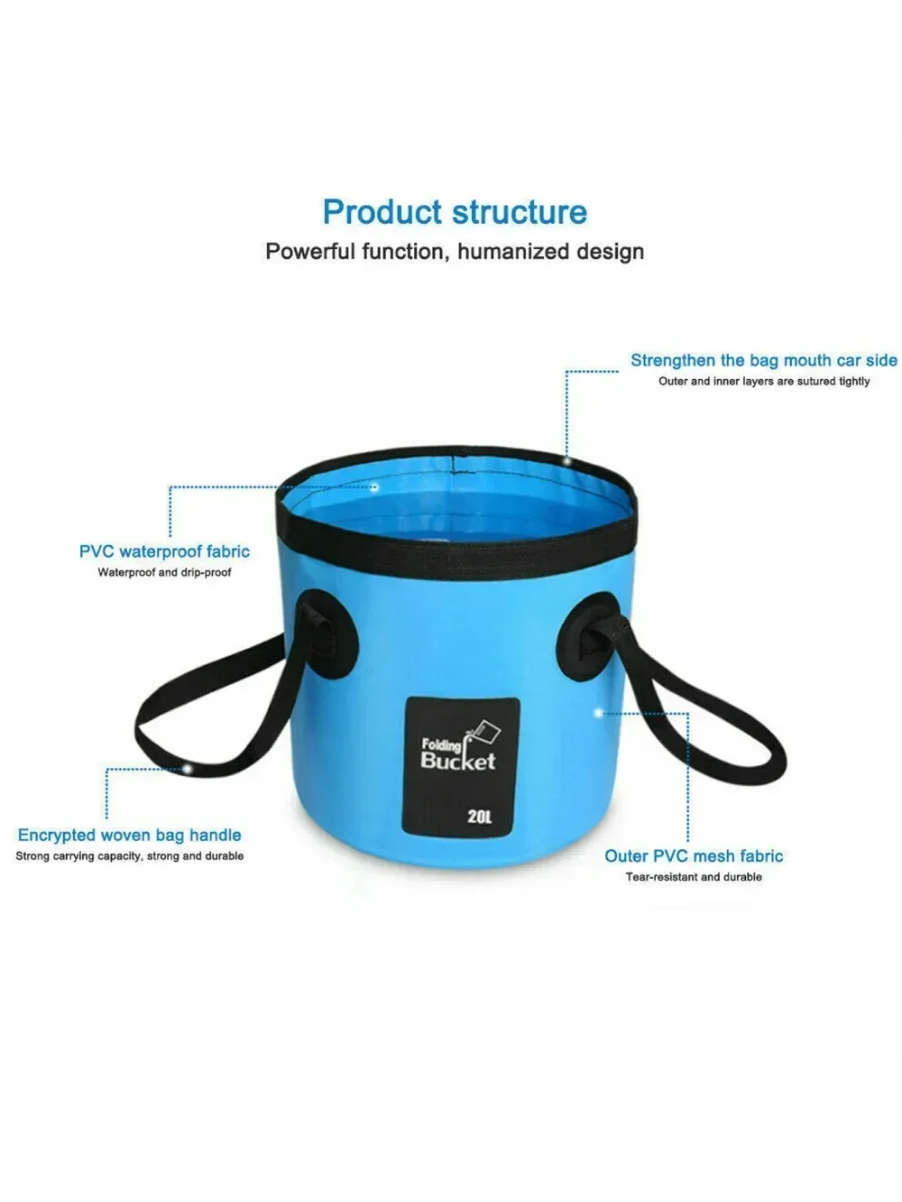 12L/20L Fishing Bucket Folding - Fishing Bag Waterproof reseña y precio