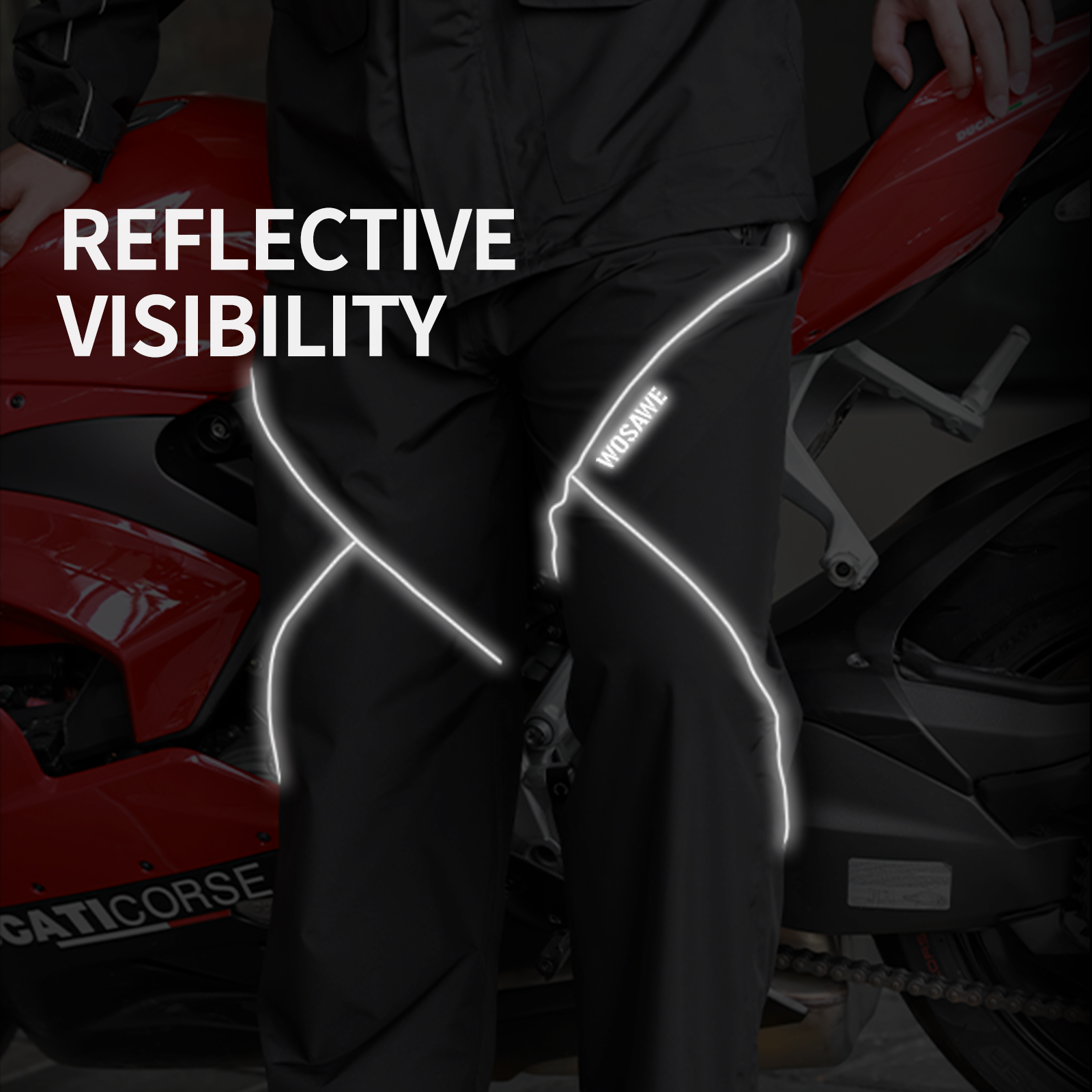 WOSAWE Cycling Rain Pants Wate - Fishing Rain Suit reseña y precio