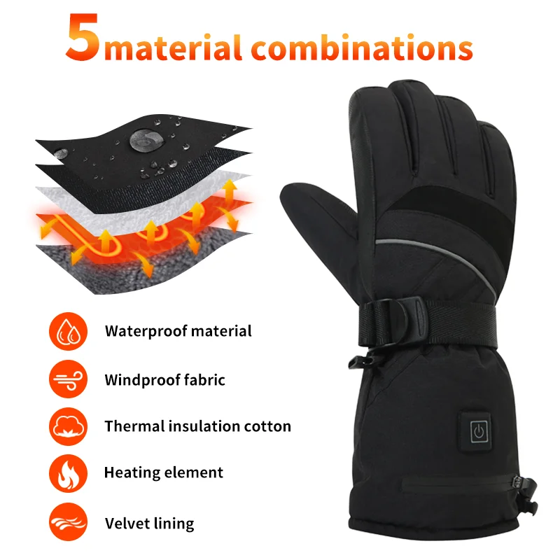 USB Rechargeable Heated Motorc - Fishing Gloves reseña y precio
